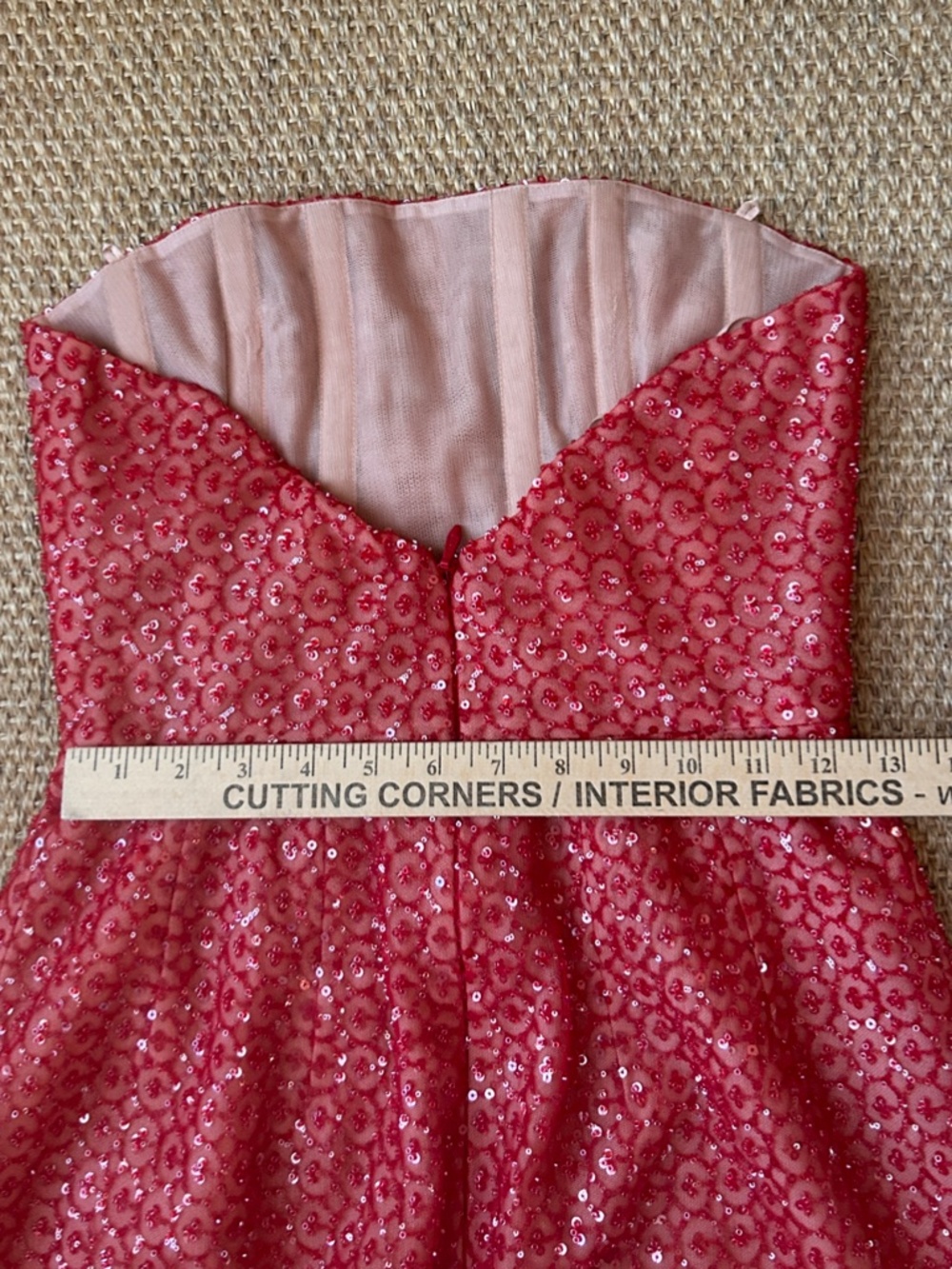 HELSI Frida Strapless Beaded Floral Appliqué Mini Dress- Small - Picture 9 of 16